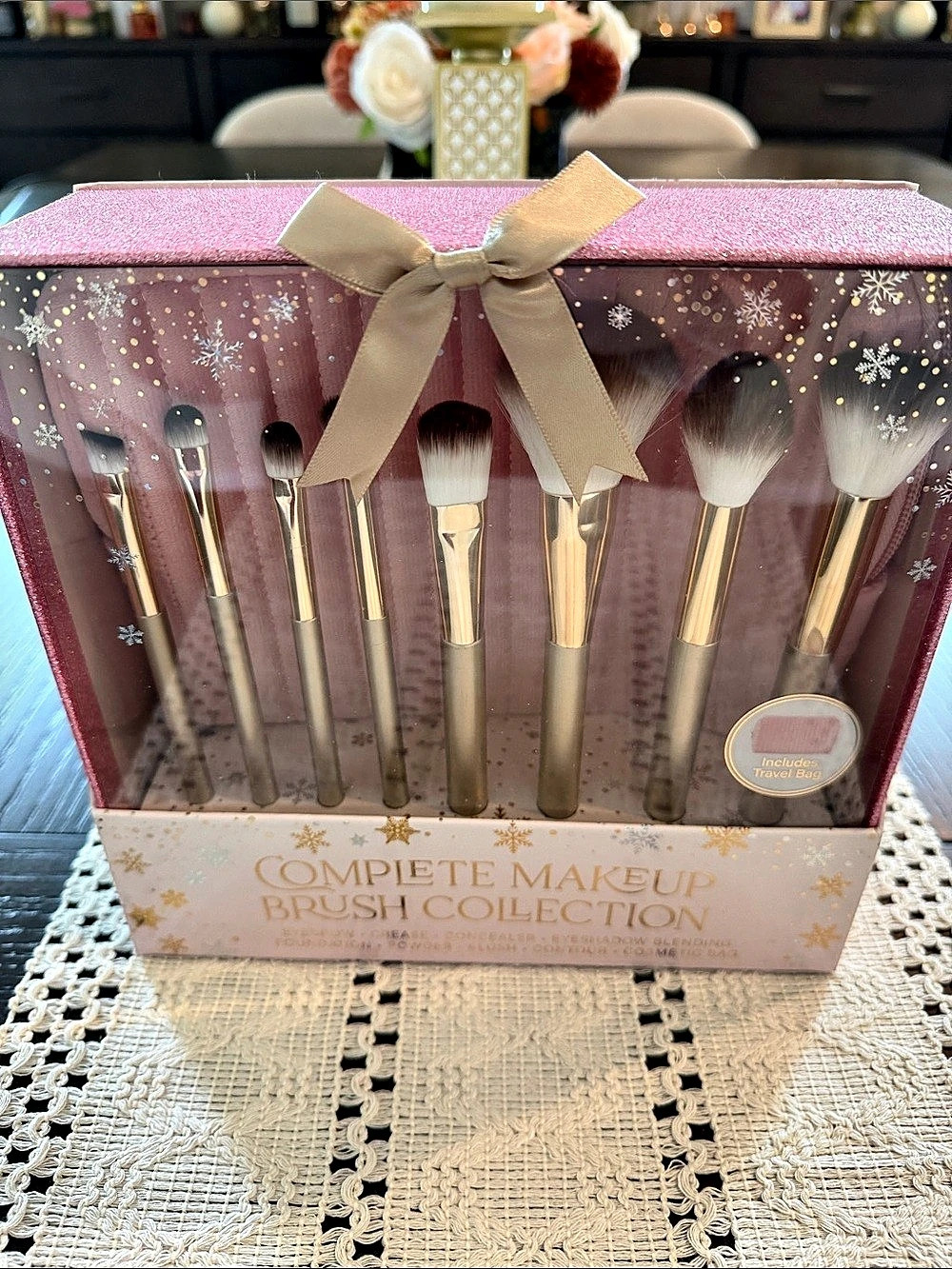 Enchante Accessories Complete Makeup Brush Collection 8 Brushes with Cosmetic